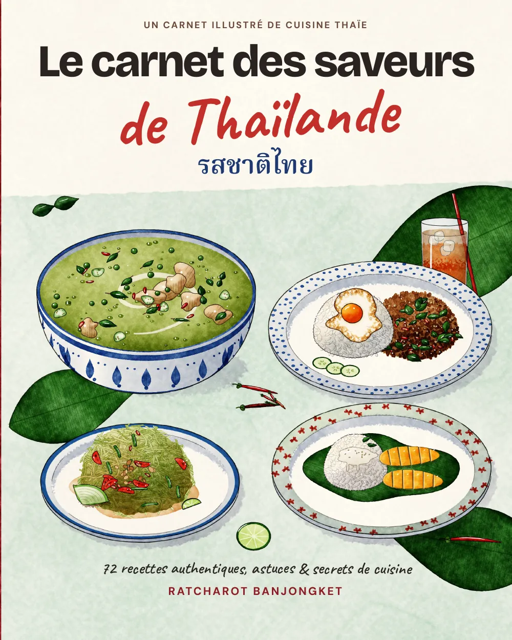 Couverture du carnet des saveurs de Thaïlande